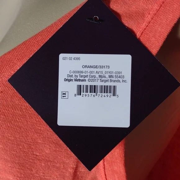 NWT Ava & Viv Sleeveless Orange Tanktop - Picture 5 of 6